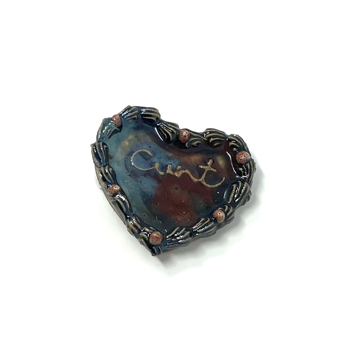Raku Flat Cake Magnets