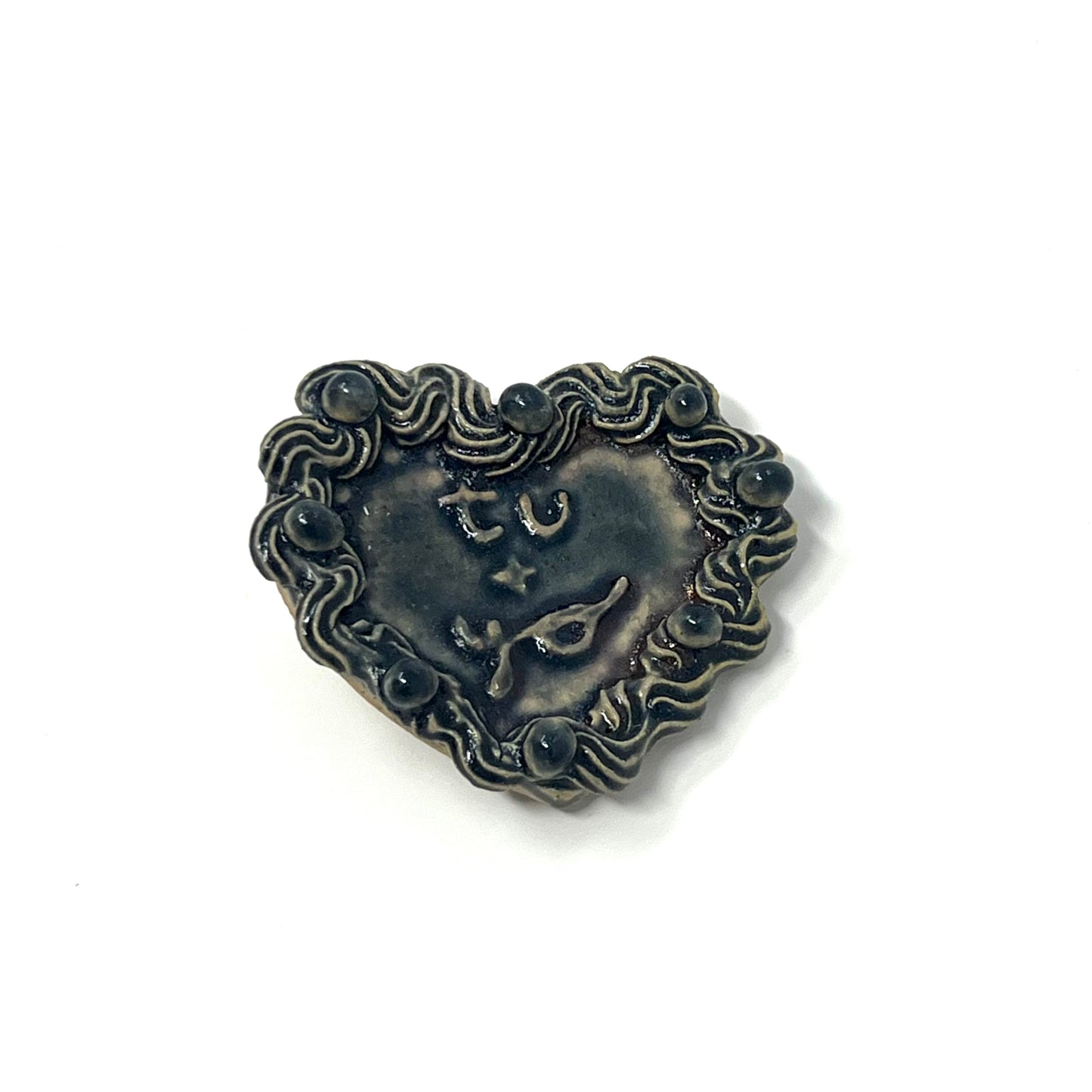 Raku Flat Cake Magnets