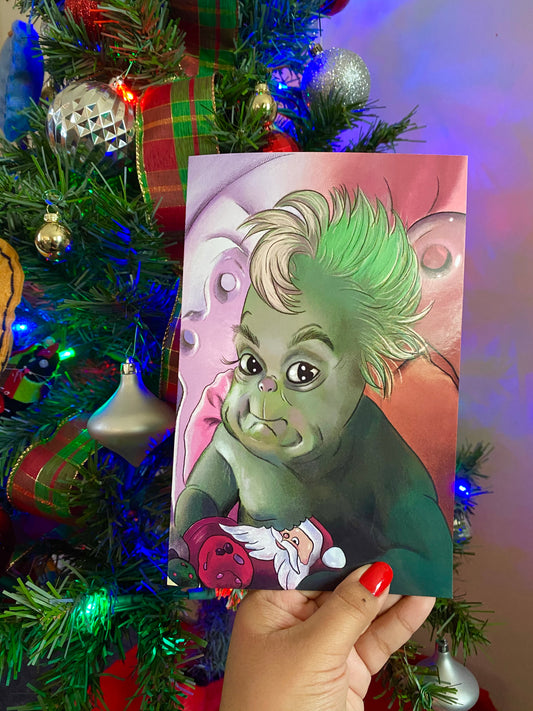 Baby Grinch Greeting Cards/Bundle
