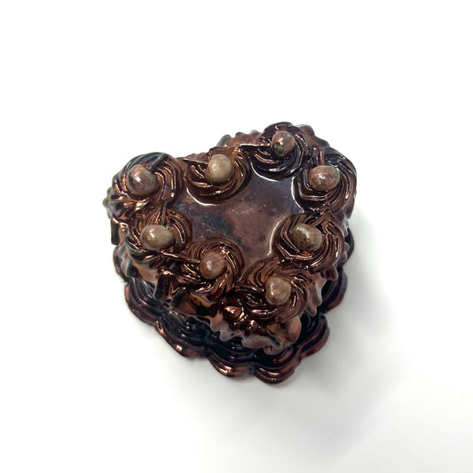 Copper Cherry Cake Sculpture