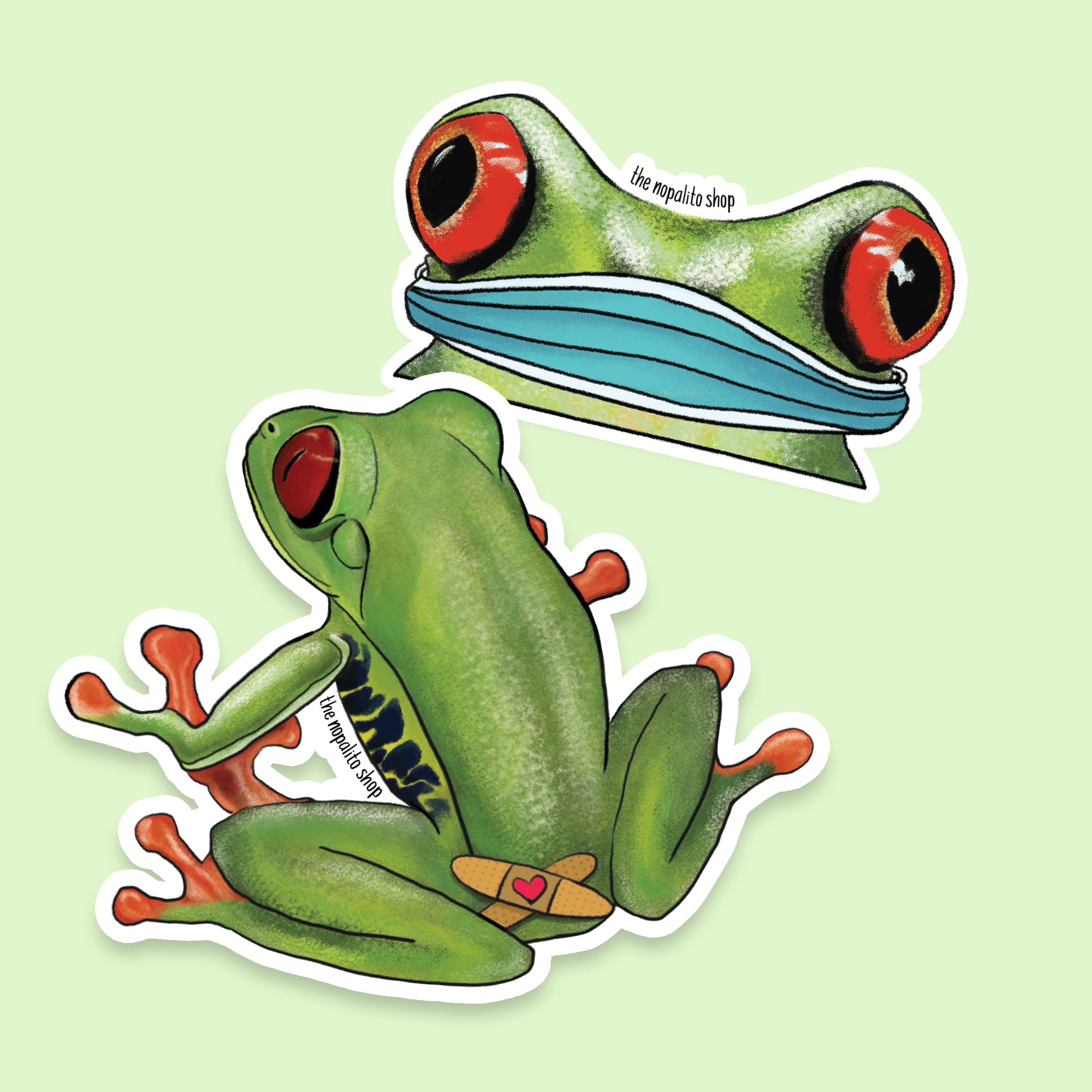 Sticker Rana Verde Rana Sticker Duo – The Nopalito Shop